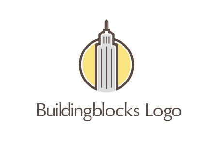 circle and empire state building logo