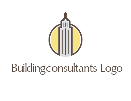 circle and empire state building logo