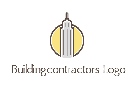 circle and empire state building logo