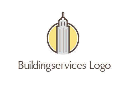circle and empire state building logo