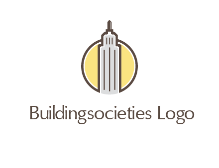 circle and empire state building logo
