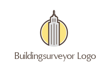 circle and empire state building logo