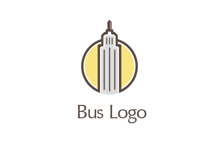 circle and empire state building logo