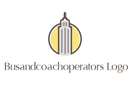 circle and empire state building logo