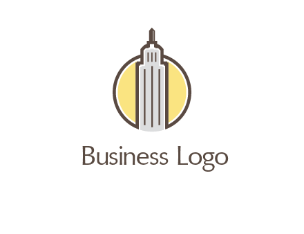 circle and empire state building logo