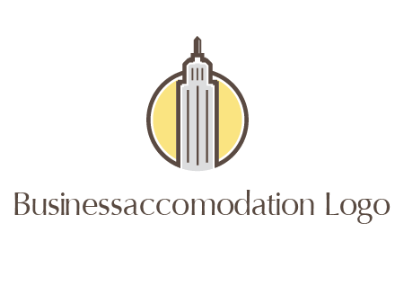 circle and empire state building logo