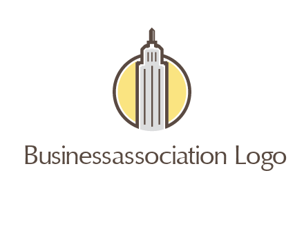 circle and empire state building logo