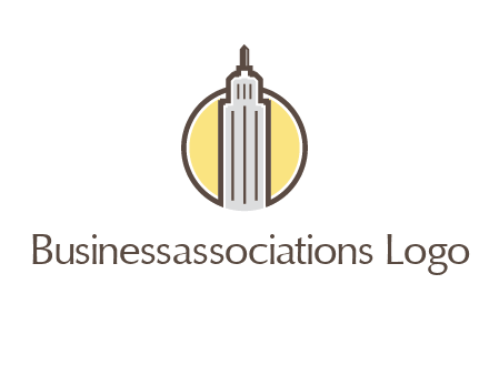 circle and empire state building logo