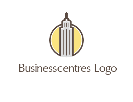circle and empire state building logo