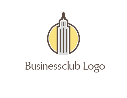 circle and empire state building logo
