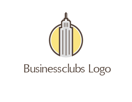 circle and empire state building logo