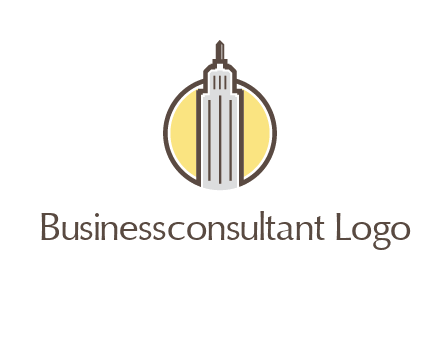 circle and empire state building logo