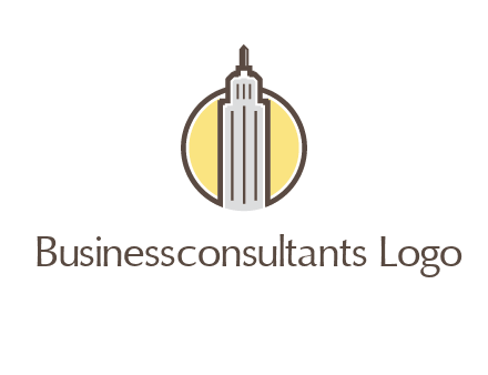circle and empire state building logo