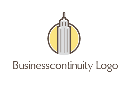 circle and empire state building logo