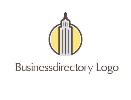 circle and empire state building logo