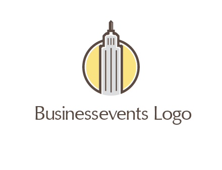 circle and empire state building logo