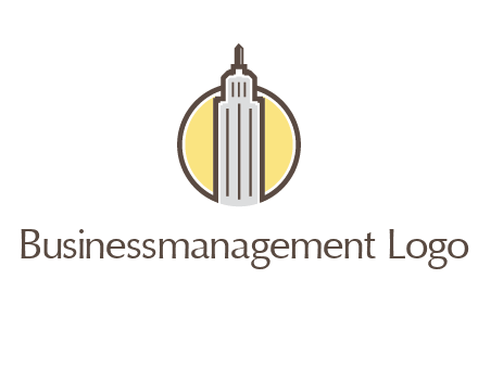 circle and empire state building logo