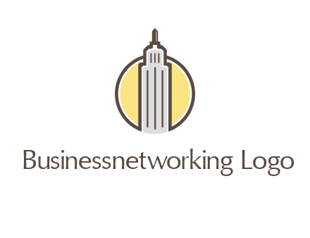 circle and empire state building logo