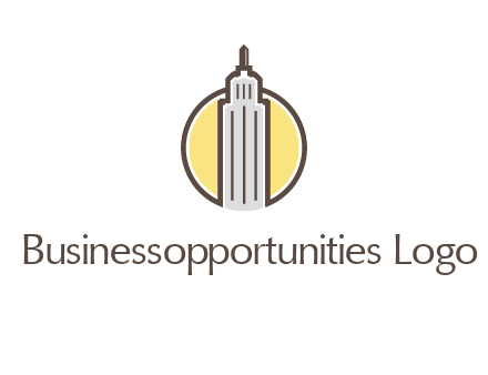 circle and empire state building logo