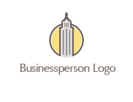 circle and empire state building logo