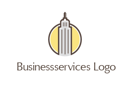 circle and empire state building logo