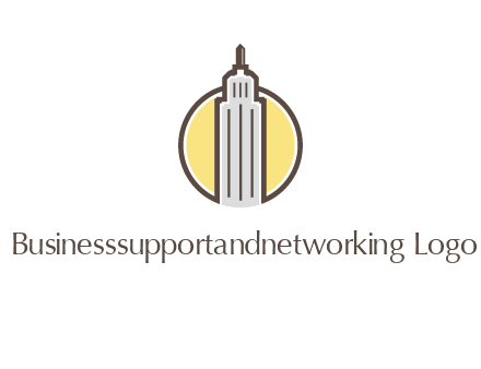 circle and empire state building logo