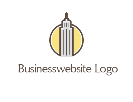 circle and empire state building logo