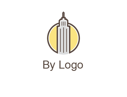 circle and empire state building logo