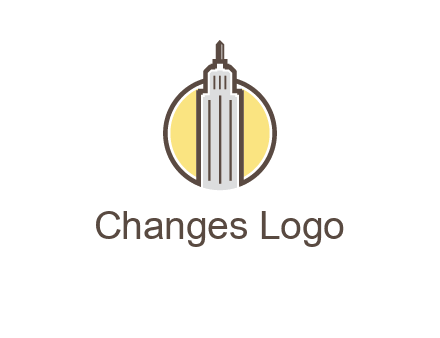 circle and empire state building logo