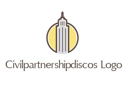 circle and empire state building logo
