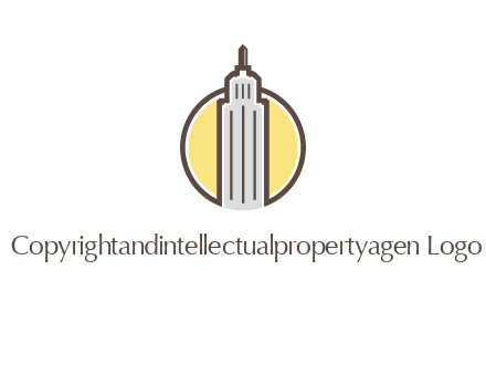 circle and empire state building logo