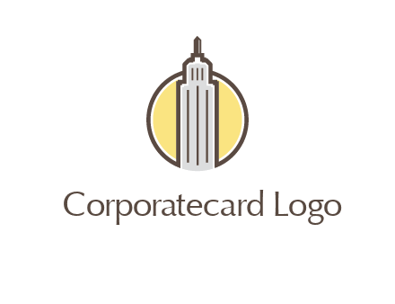 circle and empire state building logo