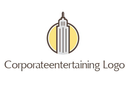 circle and empire state building logo