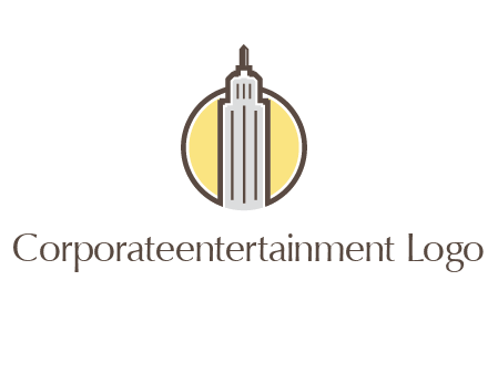 circle and empire state building logo