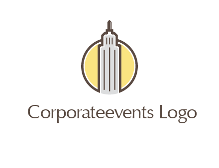 circle and empire state building logo