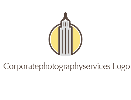 circle and empire state building logo
