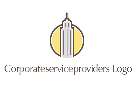 circle and empire state building logo