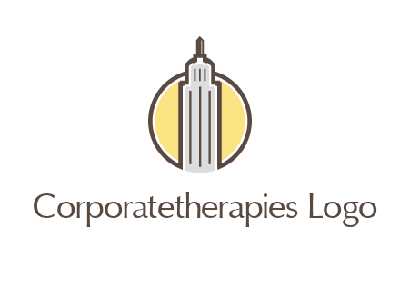 circle and empire state building logo
