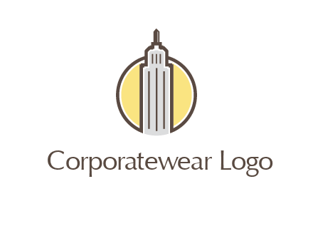 circle and empire state building logo