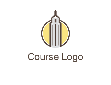 circle and empire state building logo