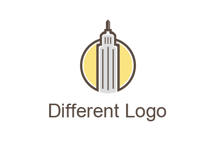circle and empire state building logo
