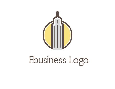 circle and empire state building logo