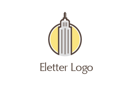 circle and empire state building logo