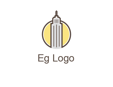 circle and empire state building logo