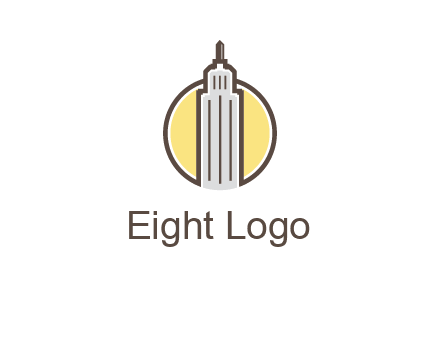 circle and empire state building logo