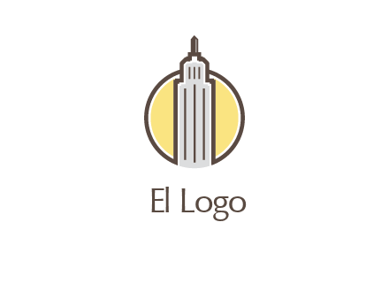 circle and empire state building logo
