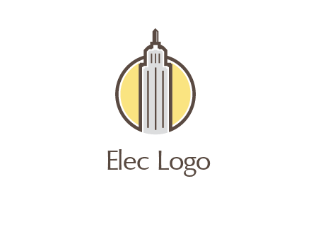 circle and empire state building logo