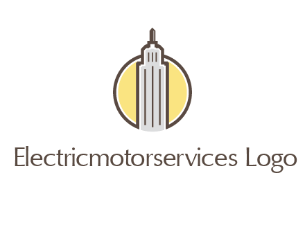 circle and empire state building logo