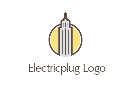 circle and empire state building logo