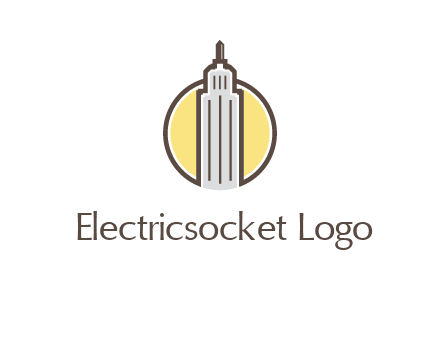 circle and empire state building logo